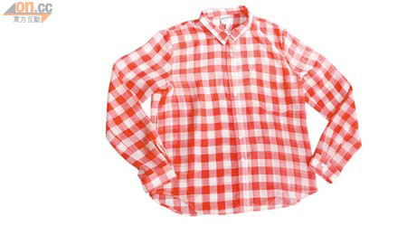 紅×白色格仔恤衫 $300（a）