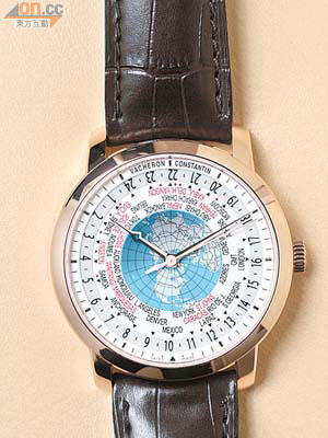 Patrimony<br>Traditionnelle<br>World Time<br> 37時區玫瑰金腕錶