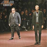 創意總監Alber Elbaz（左）與男裝設計師Lucas Ossendrijver。