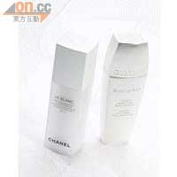 左：Chanel凝白亮采精華液 $875\30ml（a）<BR>右：嬌蘭Essence Whitening Pearl Perfection $900\30ml（b）