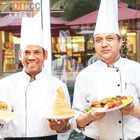 南印度大廚Ram Kumar（左）剛到香港掌廚不久，而北印度大廚Bilochan（右）則已來港20年，熟悉香港人口味。