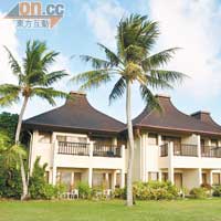 酒店房屬獨立式別墅，可選擇園景或海景。