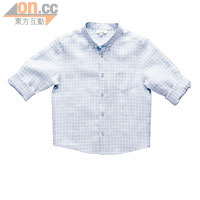 SEED摺袖設計粉藍色恤衫 $515（c）