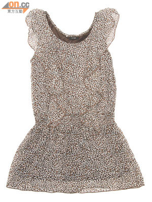 Agrimony豹紋連身裙連頸巾 <BR>原價$898 均一價$180
