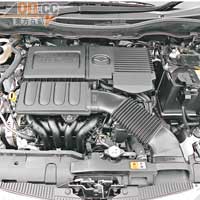 1.3公升引擎採用MZR全鋁合金結構，賣點在於好力慳油。