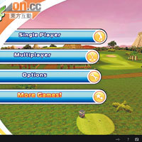 備有Gameloft大作如圖中的《Let's Golf 2》。