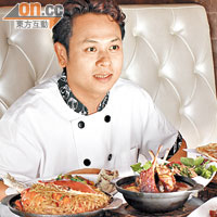 餐廳泰籍主廚阿果入行19年，創意多多，不時為客人帶來新鮮感。