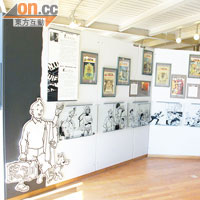 館內收藏了一系列的由上世紀40年代至60年代刊出過的丁丁舊畫報。