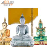 寺內擺放不少佛像，除了金佛，還有琉璃佛、玉佛和木佛等。
