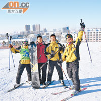 東山滑雪場的教練們，個個都是蒙古男兒，熱血又Nice。