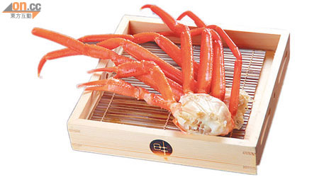 長腳蟹（單點 $138）<br>來自北海道海的松葉蟹，蟹肉雖少，味道鮮濃。