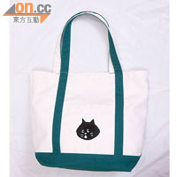 白×藍×黑色貓咪圖案布袋 $999