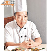 黃師傅精通日語，擅於將日菜概念融入粵菜中。