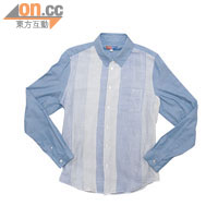 OPENING CEREMONY藍×白色Patchwork恤衫 原價$2,250、六折$1,350（c）