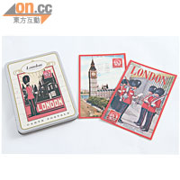 鐵盒藏有多張英式設計Postcard，可一次過觀賞倫敦美景。$138（b）