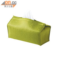 綠色毛絨質料紙巾袋，「草」味洋溢，置於房間可帶來清新感覺！$69（f）