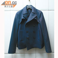 深藍色絨×粗冷Pea Coat $20,400