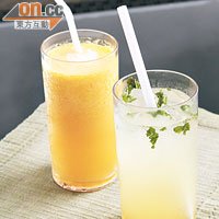 薑汁柚子凍飲 $58（前）、杧果特飲 $58（a）<BR>薑汁有驅寒的功效，與柚子相夾；杧果味道則非常濃郁，清新帶果香。