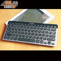 K810鋁質藍芽鍵盤備有背光功能。<BR>售價：$799
