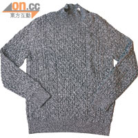 Corneliani灰×白色針織粗冷毛衣 $12,995（c）