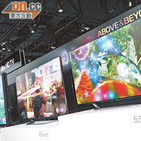 LG今年追加55吋及65吋這兩個尺寸較小的4K電視型號。