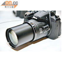 P520提供1,000mm遠攝能力，不過伸到盡鏡頭都唔算好長。