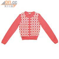 桃紅×白色針織衫 $5,295
