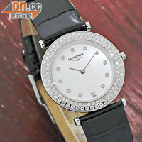 La Grande Classique de Longines 100白色錶面配黑色鱷魚皮錶帶款式 未定價