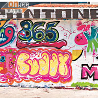 Pantone Graffiti Workshop位於大角咀工廠大廈天台，附近牆壁便成為其塗鴉展覽館。