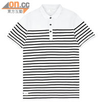 :Black Chocoolate黑×白色橫間Polo Shirt $359（d）
