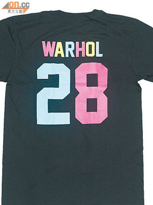 Les Plus Dores黑色彩字「Warhol 28」Football Tee $550（b）