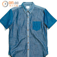 藍色Patchwork Denim Shirt $790