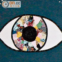 曾靜茵《無題》<br>畫中的大眼睛代表我們常常不自覺把眼中的世界放大，忽視了社會角落無數「小眼睛」的需要。