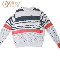 Preen灰×黑紅色Sweater $5,890（a）