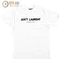 Reason白色仿Yves Saint Laurent經典Logo Tee $359（g）