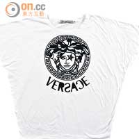 R.L.白色仿Versace、經典Logo Tee $279（f）
