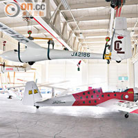 Sky Park內的機庫展出了歷代的滑翔機。