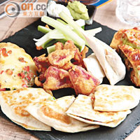 Mexican Touch $248 <BR>墨西哥美食拼盤，大大份最適合與眾同享，最好味的是Chicken Quesadilla，皮薄餡多。