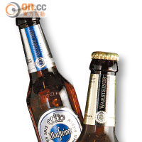 Warsteiner $48（b）<br>酒量較淺的，不妨選擇喝低酒精（圖右）及0%酒精（圖左）兩款口味，一樣有氣氛。