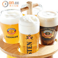 Beer Flight $228（a）<br>由麥啤、清啤及黑啤組合而成，每杯分量足足有500毫升，只在啤酒節期間供應。