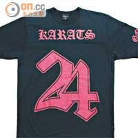 24karats黑×紅色「24」文字Tee $990（b）