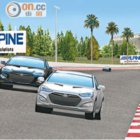 遊戲中可駕駛Hyundai新款雙門轎跑Genesis Coupe在賽道狂飆。