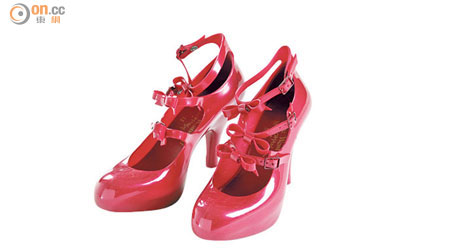 Vivienne Westwood×Melissa紅色Three Straps高踭Mary Janes $1,860（d）