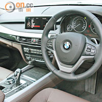 車廂布局一貫BMW作風，豪華且富運動風格。