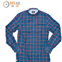 Hackett London深藍×紅色格仔恤衫 $1,900（c）
