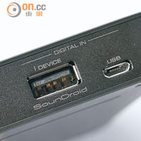 主要是為iPhone、iPod等iDevice使用，所以只設置USB端子。