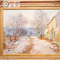 莫內作品《林梅斯的雪景》，作於1886年冬天。