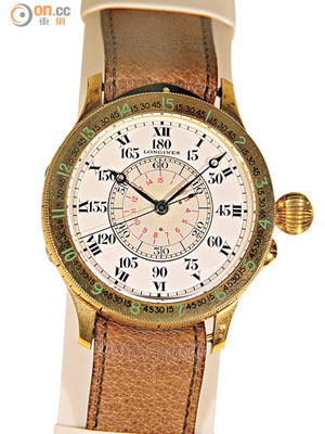 1937年—為Charles Lindbergh特別設計的傳奇Longines Lindbergh Hour Angle Watch。