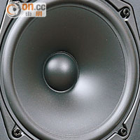 一對6.5吋大口徑中低音單元設於音箱中央，低音厚實有力。