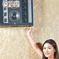 音箱體積只有508×410×98mm，能簡單地掛上牆，適合寸金尺土的香港家居。